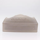 CHANEL Tote Bag Rubber Gray CC Auth 206363-10