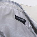 CHANEL Tote Bag Rubber Gray CC Auth 206363-16