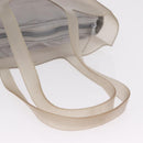 CHANEL Tote Bag Rubber Gray CC Auth 206363-8