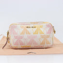 Miu Miu Shoulder Bag Leather Pink Gold Auth 206365M-12