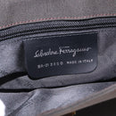 Salvatore Ferragamo Gancini Shoulder Bag Canvas Khaki Auth 206366V-18
