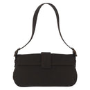 Salvatore Ferragamo Gancini Shoulder Bag Canvas Khaki Auth 206366V-3