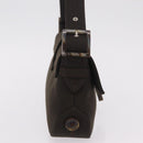 Salvatore Ferragamo Gancini Shoulder Bag Canvas Khaki Auth 206366V-5