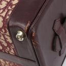 Christian Dior Trotter Canvas Boston Bag Red Gold Auth 206367-10