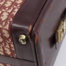 Christian Dior Trotter Canvas Boston Bag Red Gold Auth 206367-12