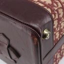 Christian Dior Trotter Canvas Boston Bag Red Gold Auth 206367-13