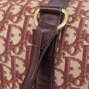 Christian Dior Trotter Canvas Boston Bag Red Gold Auth 206367-15