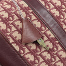 Christian Dior Trotter Canvas Boston Bag Red Gold Auth 206367-16