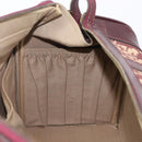 Christian Dior Trotter Canvas Boston Bag Red Gold Auth 206367-21