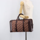 Christian Dior Trotter Canvas Boston Bag Red Gold Auth 206367-25