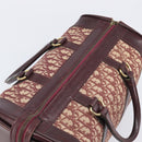 Christian Dior Trotter Canvas Boston Bag Red Gold Auth 206367-6