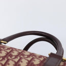 Christian Dior Trotter Canvas Boston Bag Red Gold Auth 206367-8