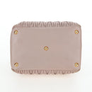 Miu Miu Matelasse Hand Bag Leather Pink Gold Auth 206368-7