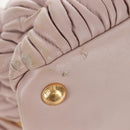 Miu Miu Matelasse Hand Bag Leather Pink Gold Auth 206368-19