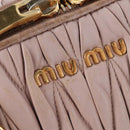 Miu Miu Matelasse Hand Bag Leather Pink Gold Auth 206368-23