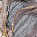 Miu Miu Matelasse Hand Bag Leather Pink Gold Auth 206368-11