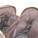 Miu Miu Matelasse Hand Bag Leather Pink Gold Auth 206368-27