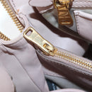 Miu Miu Matelasse Hand Bag Leather Pink Gold Auth 206368-31