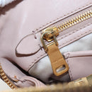 Miu Miu Matelasse Hand Bag Leather Pink Gold Auth 206368-34