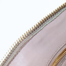 Miu Miu Matelasse Hand Bag Leather Pink Gold Auth 206368-35