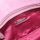 Miu Miu Matelasse Chain Shoulder Bag Leather 2way Pink Silver Auth 206370A-24