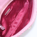 Miu Miu Matelasse Chain Shoulder Bag Leather 2way Pink Silver Auth 206370A-11