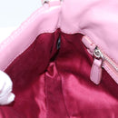 Miu Miu Matelasse Chain Shoulder Bag Leather 2way Pink Silver Auth 206370A-26