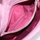 Miu Miu Matelasse Chain Shoulder Bag Leather 2way Pink Silver Auth 206370A-28
