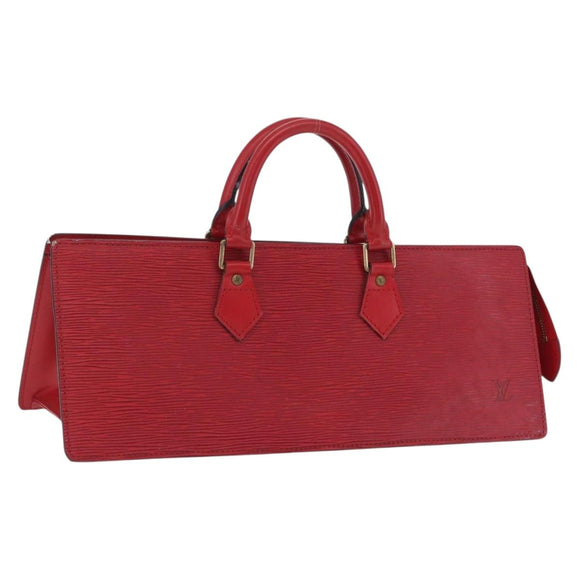 LOUIS VUITTON Epi Sac Triangle Hand Bag Red M52097 LV Auth 206372