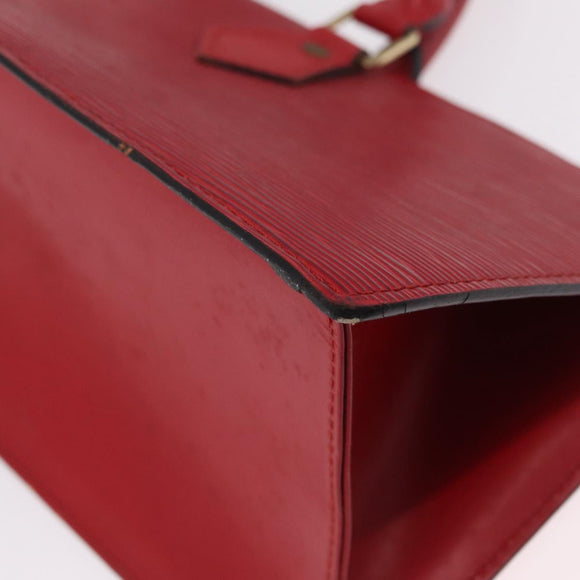 LOUIS VUITTON Epi Sac Triangle Hand Bag Red M52097 LV Auth 206372