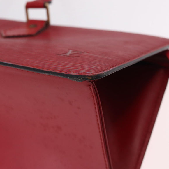 LOUIS VUITTON Epi Sac Triangle Hand Bag Red M52097 LV Auth 206372