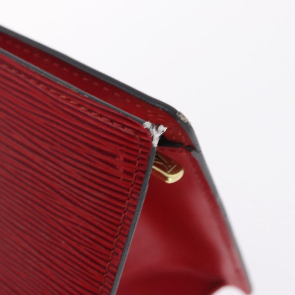 LOUIS VUITTON Epi Sac Triangle Hand Bag Red M52097 LV Auth 206372