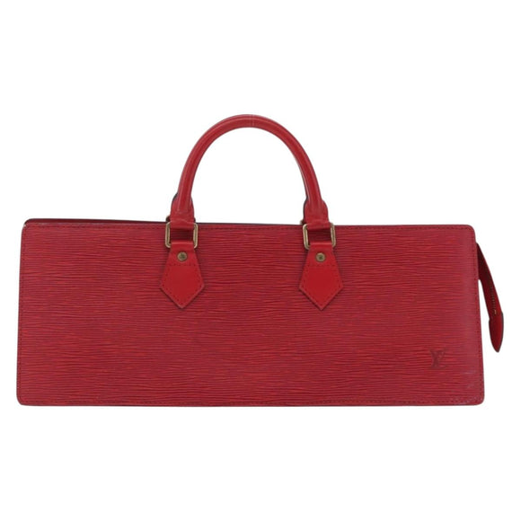 LOUIS VUITTON Epi Sac Triangle Hand Bag Red M52097 LV Auth 206372