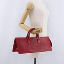 LOUIS VUITTON Epi Sac Triangle Hand Bag Red M52097 LV Auth 206372-25
