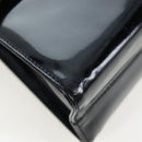 Salvatore Ferragamo Vala Hand Bag Patent leather 2way Black Gold Auth 206373-18