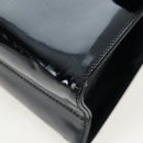 Salvatore Ferragamo Vala Hand Bag Patent leather 2way Black Gold Auth 206373-19