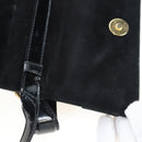 Salvatore Ferragamo Vala Hand Bag Patent leather 2way Black Gold Auth 206373-24