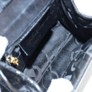 Salvatore Ferragamo Vala Hand Bag Patent leather 2way Black Gold Auth 206373-11