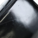 Salvatore Ferragamo Vala Hand Bag Patent leather 2way Black Gold Auth 206373-3