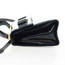 Salvatore Ferragamo Vala Hand Bag Patent leather 2way Black Gold Auth 206373-4