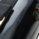 Salvatore Ferragamo Vala Hand Bag Patent leather 2way Black Gold Auth 206373-8