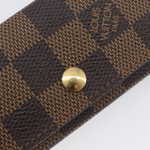 LOUIS VUITTON Damier Ebene Multicles 4 Key Case N62631 LV Auth 206376V