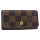 LOUIS VUITTON Damier Ebene Multicles 4 Key Case N62631 LV Auth 206376V-1