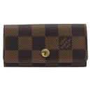 LOUIS VUITTON Damier Ebene Multicles 4 Key Case N62631 LV Auth 206376V-13