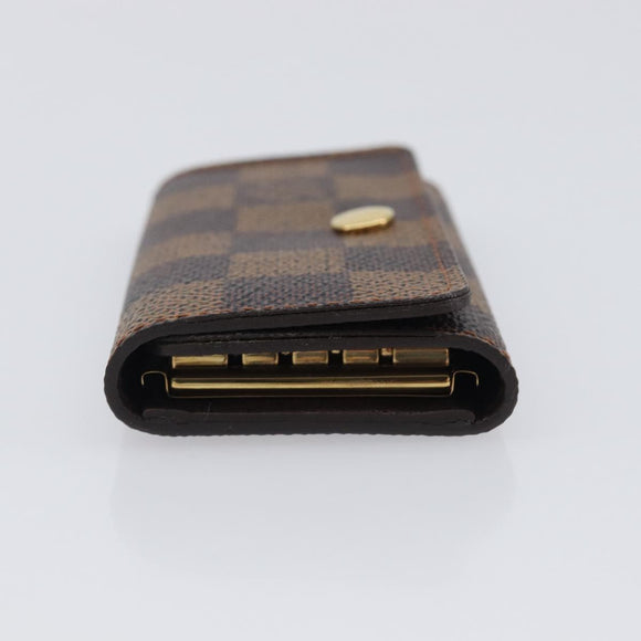LOUIS VUITTON Damier Ebene Multicles 4 Key Case N62631 LV Auth 206376V