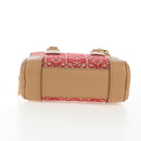 LOEWE Amazona Nano Shoulder Pouch Canvas 2way Beige Gold Auth 206378M-5