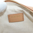 LOEWE Amazona Nano Shoulder Pouch Canvas 2way Beige Gold Auth 206378M-21