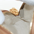 LOEWE Amazona Nano Shoulder Pouch Canvas 2way Beige Gold Auth 206378M-23