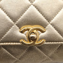 CHANEL Matelasse Chain Shoulder Bag Lamb Skin 2way Gold CC Auth 206384SAM-21