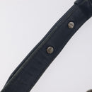 CHANEL Chain Matelasse Boy Chanel Shoulder Bag Canvas Navy Silver Auth 206385A-9